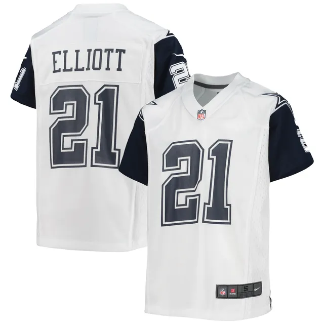 Men's Nike Ezekiel Elliott White Dallas Cowboys Alternate Game Jersey Size: Large