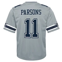 Youth Nike Micah Parsons Gray Dallas Cowboys Inverted Game Jersey