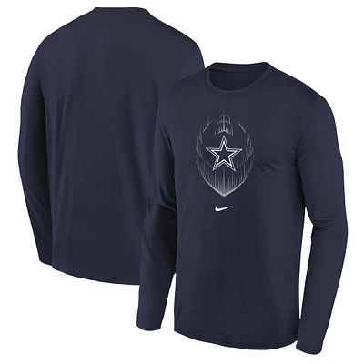 Youth Nike Navy Dallas Cowboys Legend Icon Long Sleeve T-Shirt