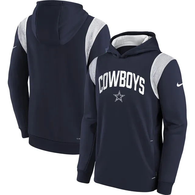 Dallas Cowboys Nike Sideline Logo Performance Pullover Hoodie - Gray