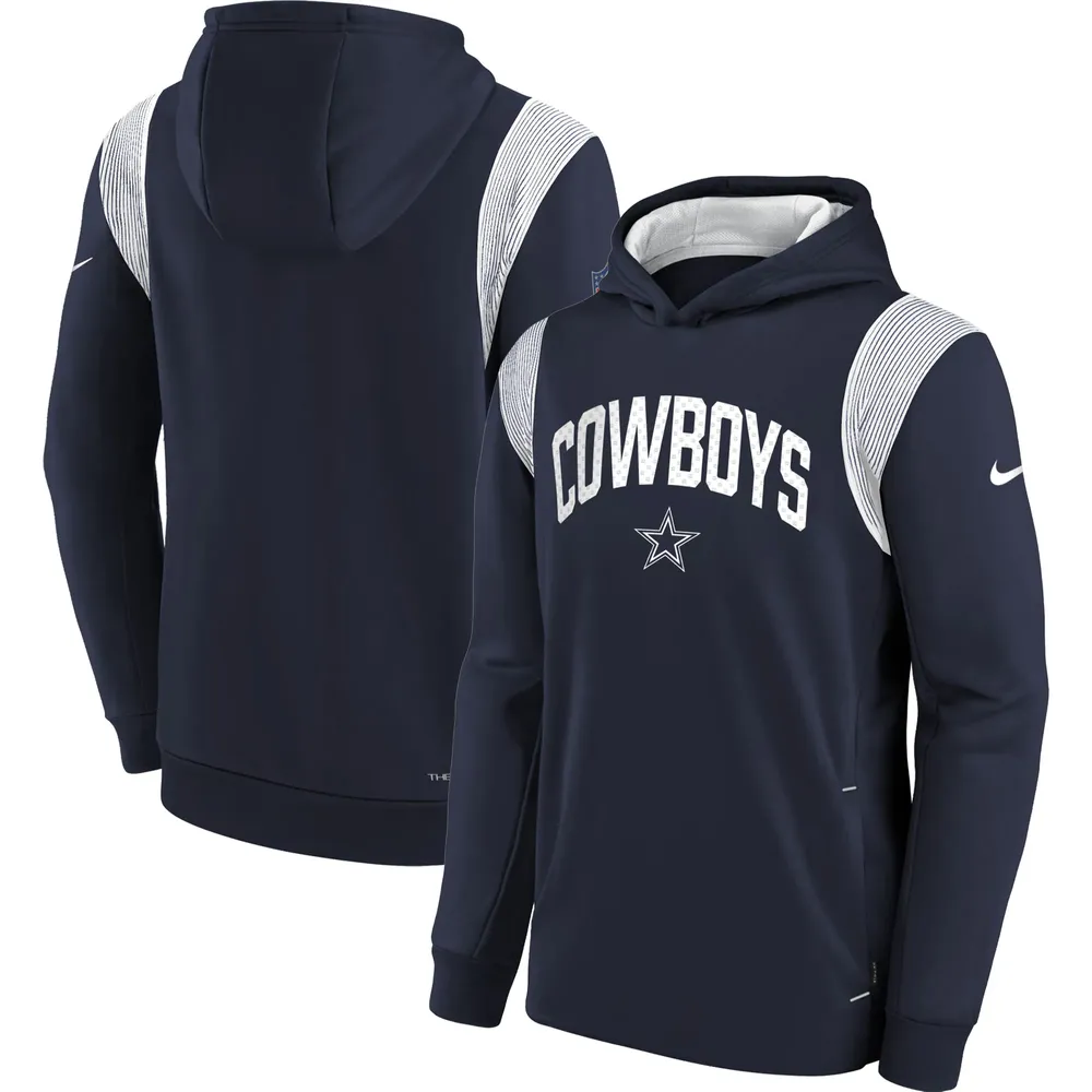 NIKE NFL Dallas Cowboys Sideline Therma-FIT Hoodie - Navy (MEN'S LARGE) L