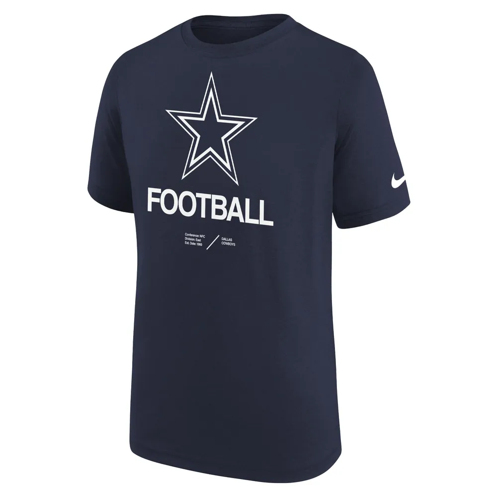 Youth Nike Navy Dallas Cowboys Sideline Legend Performance T-Shirt