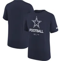 T-shirt de performance Nike Dallas Cowboys Sideline Legend bleu marine pour jeune