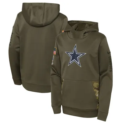 Nike Dallas Cowboys 2022 Salute to Service Therma Hoodie, Small, Green