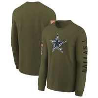 Men's Dallas Cowboys Nike Olive 2022 Salute To Service Long Sleeve T-Shirt