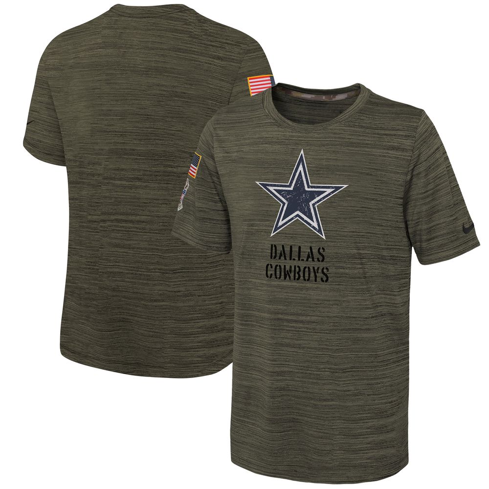 Dallas Cowboys Nike Youth 2022 Salute To Service Team Logo Long Sleeve  T-Shirt - Olive