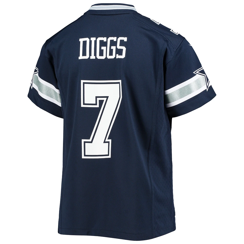 Maillot de match Nike Trevon Diggs pour jeunes des Cowboys Dallas, bleu marine