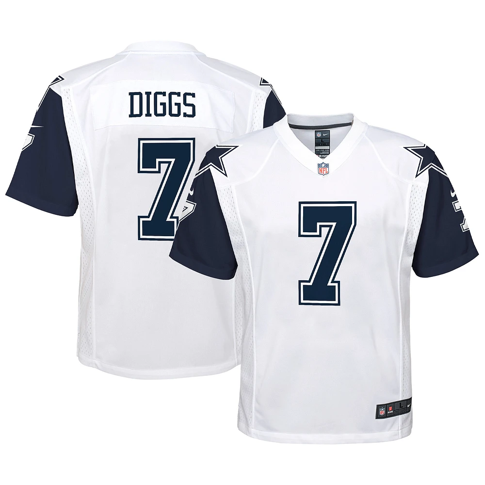 Maillot de jeu alternatif Nike Trevon Diggs pour jeunes des Dallas Cowboys, blanc