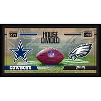 Collage de football encadré 10" x 20" des Cowboys de Dallas contre les Eagles de Philadelphie