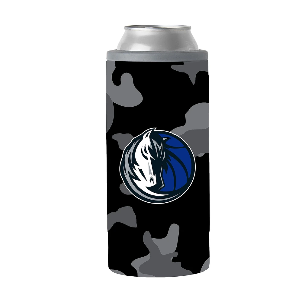 Dallas Mavericks 12oz. Black Camo Slim Can Cooler