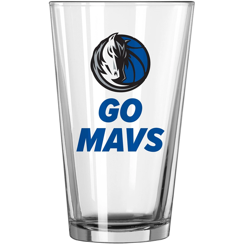 Dallas Mavericks 16 oz. Verre à pinte à slogan d'équipe