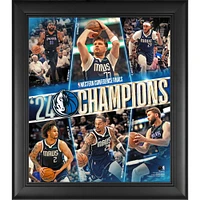 Collage encadré 15" x 17" des champions de la Conférence Ouest 2024 des Dallas Mavericks