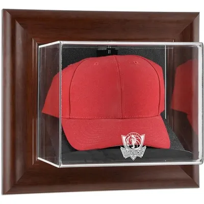 Dallas Mavericks Fanatics Authentic Team Logo Brown Framed Wall-Mountable Cap Display Case