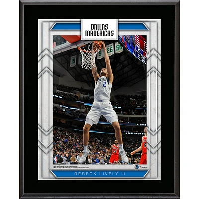 Plaque de joueur sublimée Dereck Lively II Dallas Mavericks 10,5" x 13"