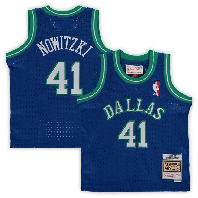 Dirk Nowitzki Signed Dallas Mavericks Mitchell & Ness Swingman Throwback  White NBA Jersey