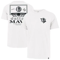 Men's '47  White Dallas Mavericks City Edition Backboard Franklin T-Shirt