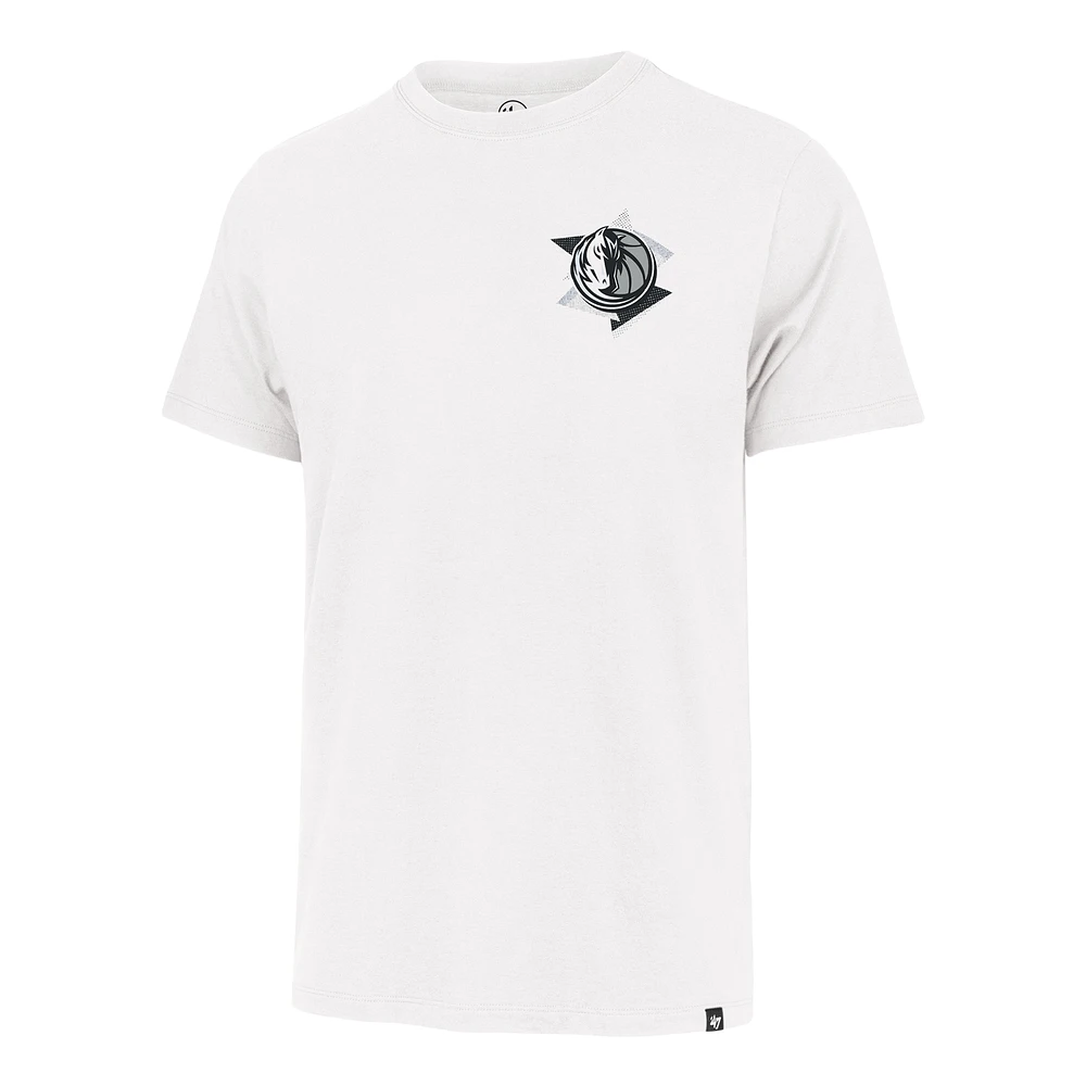 Men's '47  White Dallas Mavericks City Edition Backboard Franklin T-Shirt