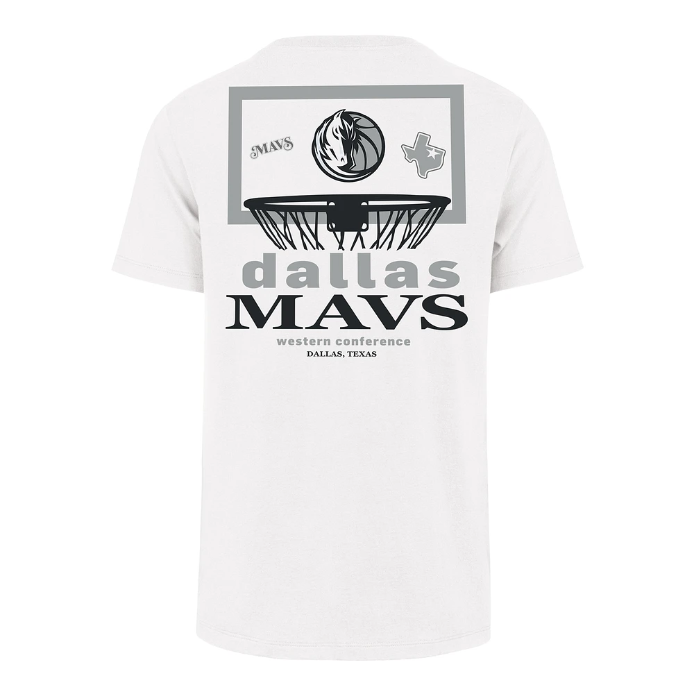 Men's '47  White Dallas Mavericks City Edition Backboard Franklin T-Shirt