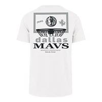 Men's '47  White Dallas Mavericks City Edition Backboard Franklin T-Shirt