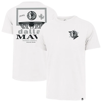 Men's '47  White Dallas Mavericks City Edition Backboard Franklin T-Shirt
