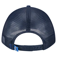 Men's New Era  Navy Dallas Mavericks Minimalist A-Frame 9FORTY Trucker Hat