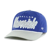 Casquette ajustable Dropshadow Rope Hitch bleu/gris Dallas Mavericks 1947 pour homme