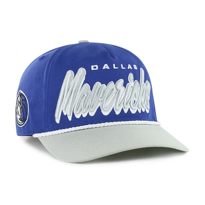 Casquette ajustable Dropshadow Rope Hitch bleu/gris Dallas Mavericks 1947 pour homme