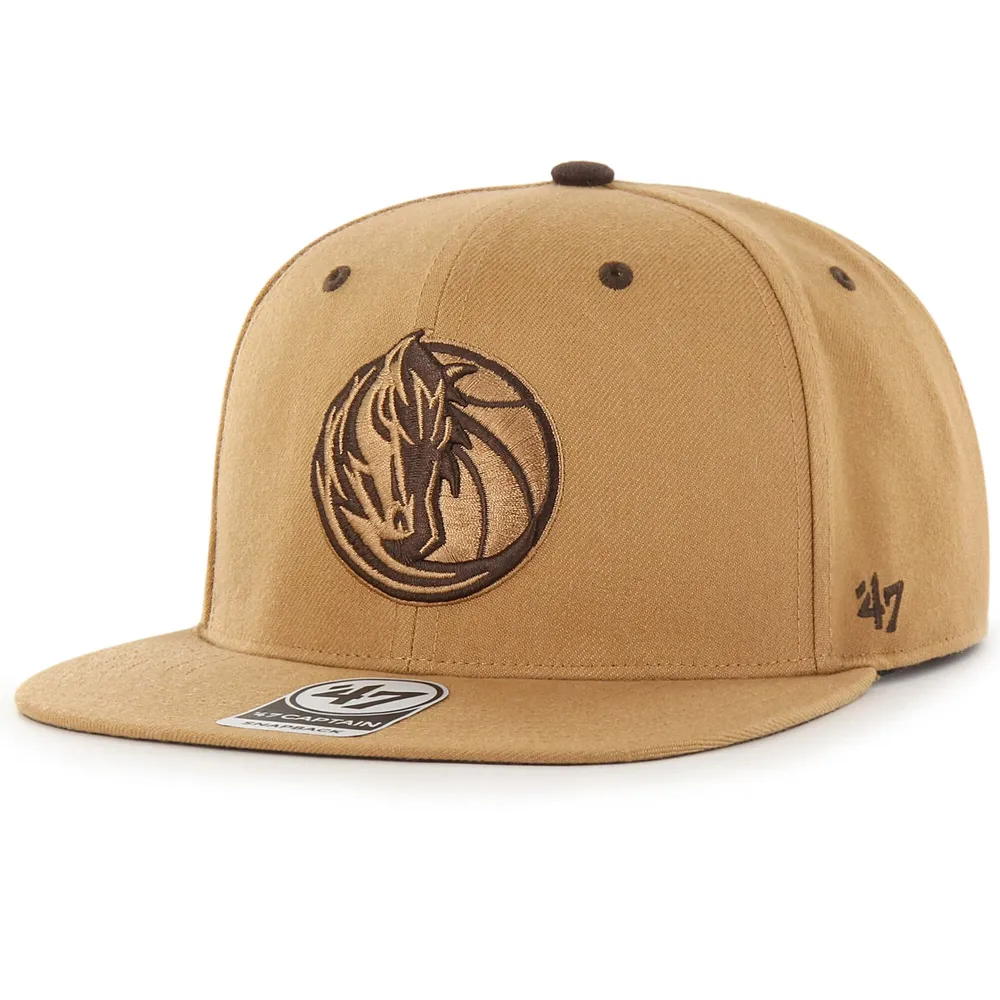 Lids Dallas Mavericks '47 Toffee Captain Snapback Hat - Tan