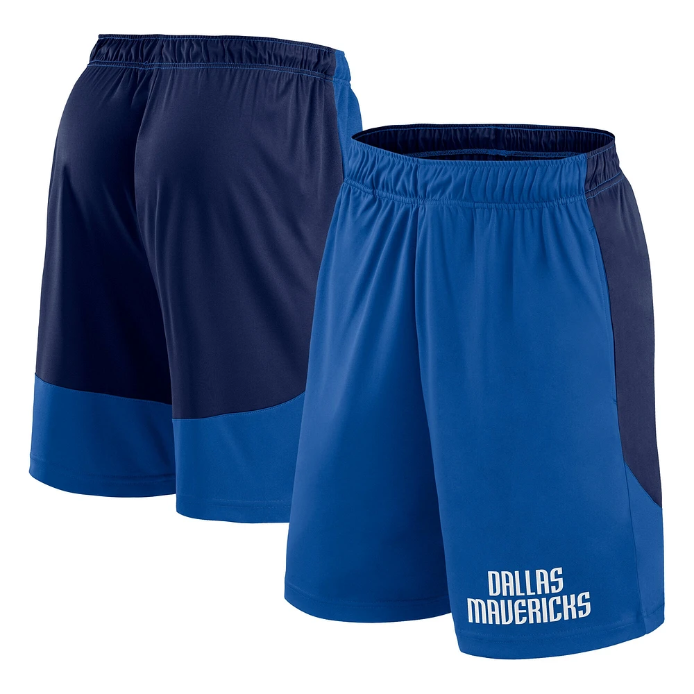 Short de performance bleu/bleu marine pour homme Dallas Mavericks Launch