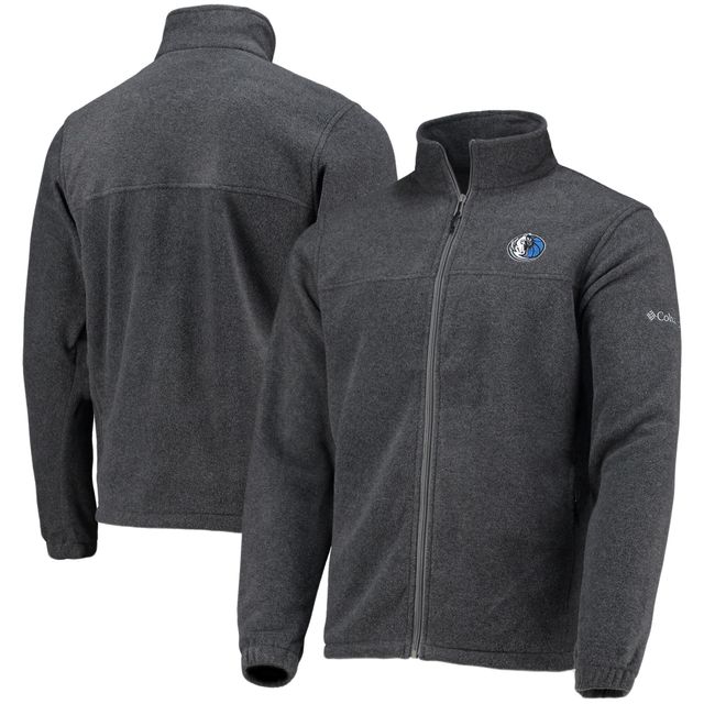 Veste Columbia Dallas Mavericks pour homme Heathered Charcoal Flanker entièrement zippée