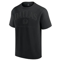 T-shirt noir Fanatics Flex Tri-Blend pour homme des Dallas Mavericks