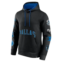 Sweat à capuche noir Fanatics pour hommes Dallas Mavericks Home Court