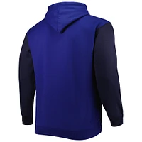 Men's Fanatics Blue/Navy Dallas Mavericks Big & Tall Bold Attack Pullover Hoodie