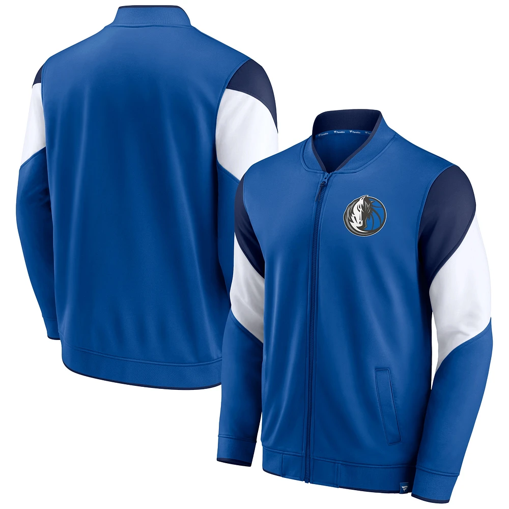 Veste entièrement zippée Fanatics pour hommes bleu/marine Dallas Mavericks League Best Performance