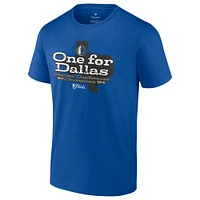 T-shirt bleu Fanatics pour hommes des Dallas Mavericks 2024 Champions de la Conférence Ouest Layup Drill