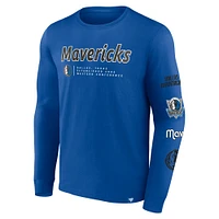 Men's Fanatics Blue Dallas Mavericks Baseline Long Sleeve T-Shirt