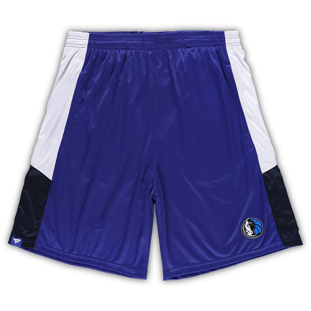 Men's Fanatics Blue Dallas Mavericks Big & Tall Champion Rush Practice Shorts