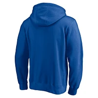 Men's Fanatics Blue Dallas Mavericks Post Up Hometown Collection Fitted Pullover Hoodie