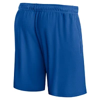 Short en maille Post Up Fanatics bleu Dallas Mavericks pour hommes