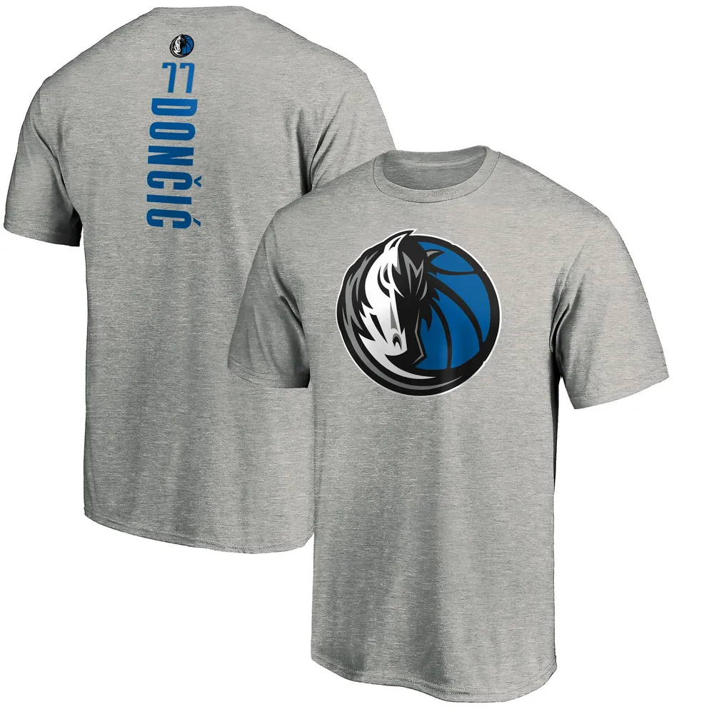Luka Dallas Mavericks Fanatics Branded Name & Number Team T-Shirt - Heathered Gray Brazos Mall