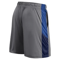 Short d'entraînement Fanatics gris pour homme Dallas Mavericks