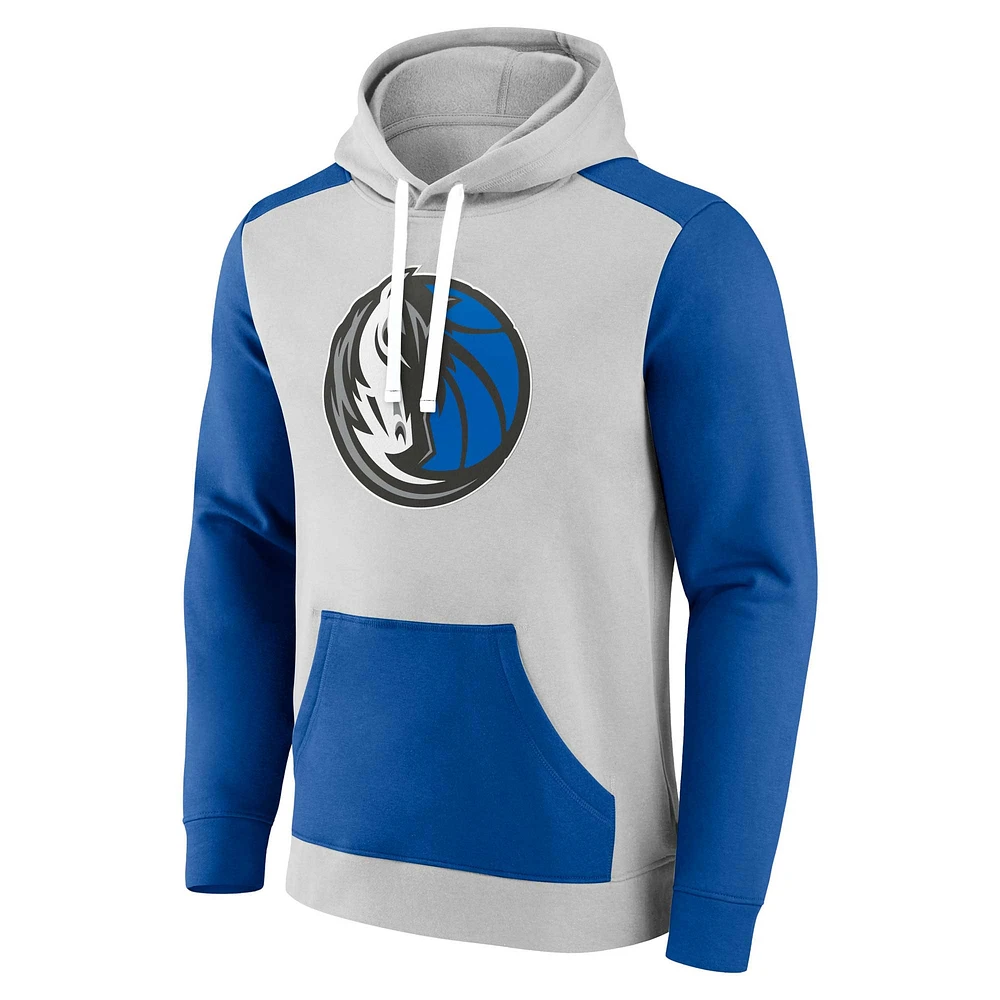 Sweat à capuche Fanatics pour hommes bleu marine/argent Dallas Mavericks Big & Tall Primary Arctic