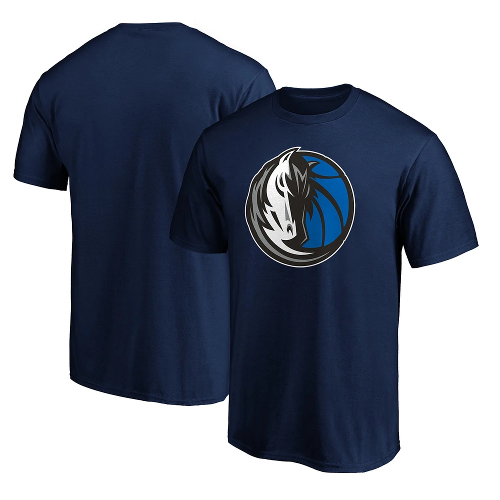 T-shirt bleu marine avec logo de l'équipe principale des Dallas Mavericks Fanatics pour hommes