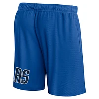 Short en maille à lancer franc Fanatics Royal Dallas Mavericks pour hommes