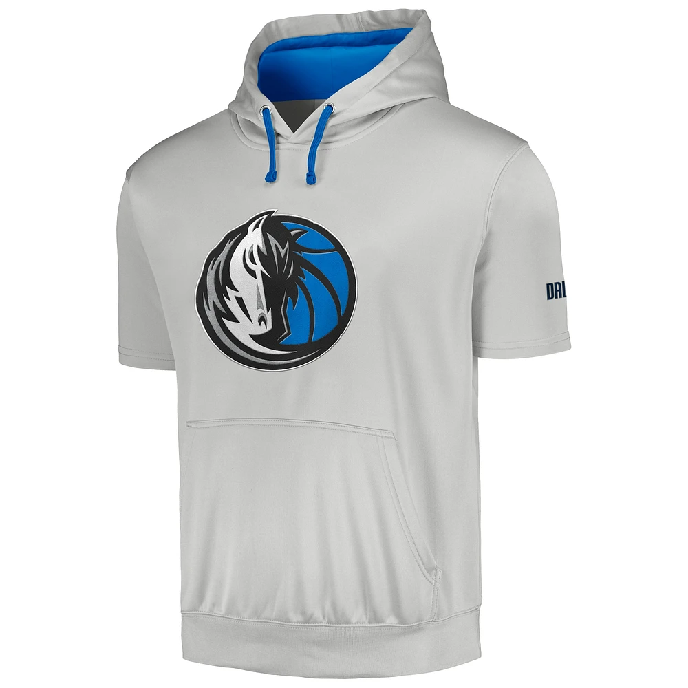 Men's Fanatics Silver Dallas Mavericks Big & Tall Logo Pullover Hoodie