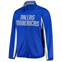 Men's G-III Sports by Carl Banks Blue Dallas Mavericks Contender Wordmark Full-Zip Track Jacket