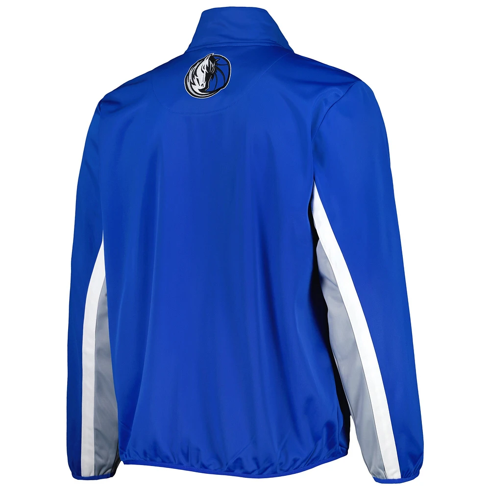 Men's G-III Sports by Carl Banks Blue Dallas Mavericks Contender Wordmark Full-Zip Track Jacket