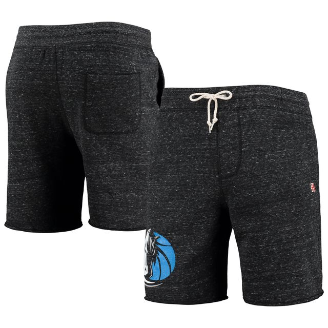 Short en molleton tri-mélange avec logo principal Dallas Mavericks Homage Charcoal pour homme