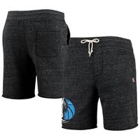 Men's Homage Charcoal Dallas Mavericks Primary Logo Tri-Blend Sweat Shorts