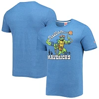 Men's Homage Royal Dallas Mavericks NBA x Teenage Mutant Ninja Turtles Tri-Blend T-Shirt